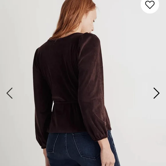 Madewell wrap top (warm sandstone aka pink) - Picture 3 of 3